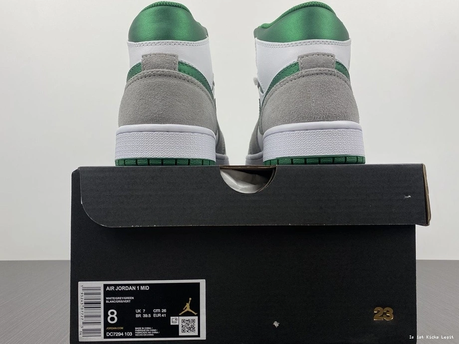 Mid Grey DC7294-103 Green Jordan 1 - 0524